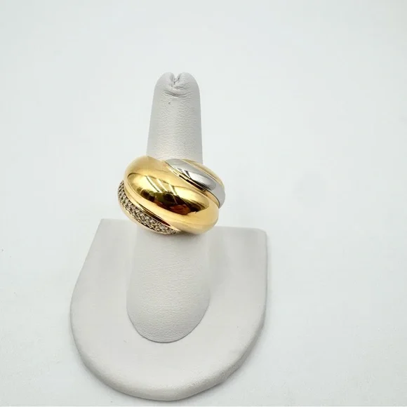 Saint Laurent Whirlwind crystal-embellished ring - Picture 6 of 8